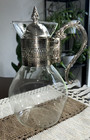 Vintage Silver Plated   Glass Carafe  Beautiful Home Decor 