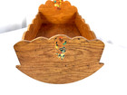 Cradle Handmade Wooden Rocking Baby Doll Bed Crib Rocker Pine Vintage Flower 16 