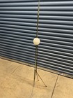 Antique Lightning Rod W  Stand   White Milk Glass Ball 64 5 h Copper Rod