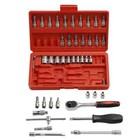 46pcs 1 4  Ratchet Wrench Combination Socket Tool Set Kit Auto Car Repair Tool