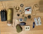 Vintage Mixed Junk Drawer Lot     Keychains  Watch  Jewelry  Pins