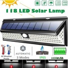 Litom 118led Solar Street Light Dusk-to-dawn Walkway Road Lamp Pir Motion Sensor