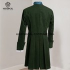Men   s British Green Wool Colonial Frock Coat 18th Century Regency Style Tailcoat