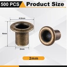Antique Brass Grommet Eyelet Kit 2mm