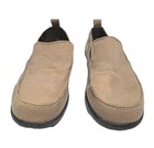 Crocs Mens 10 Walu Shoes Canvas Boat Slip Ons Loafers Triple Comfort Tan Brown 