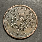 Canada- Nova Scotia 1840 1 Penny Token Km  4  Xf Details