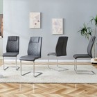 Modern Dining Chairs With Faux Leather Padded Seat Dining Living Room Chairs