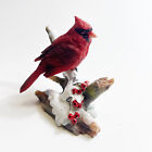 4 25 Inch Cardinal Bird On Snowy Branch Decorative Figurine  Red
