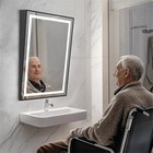 24x36 Inch Led Bathroom Mirror Ada Fixed Tilt Lighted Vanity Mirror Anti Fog