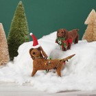 Primitives By Kathy Felt Dachshund Lights Christmas Holiday Critter Dog Figurine