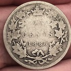 1888 Canada 25 Cents Silver Coin - Ag  about Good  Condition