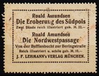 Vintage German Poster Stamp Roald Amundsen  Framheim Hut  tents  Carl Kunst   14