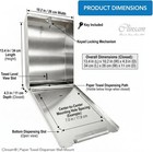 Stainless Steel Wall Mount Paper Towel Dispenser With Lock  C-fold   Multifold