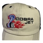 Ford Cobra Jet Hat Flame Snake Logo Trucker Cap Mesh Back Checkered Flag New