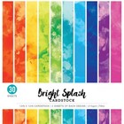 Bright Splash Multicolor Watercolor Cardstock Paper Pad 12x12  135 Lb  200 Gsm