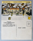 Curry s Restaurant Menu Postcard Unfolded   Vintage 1940 s Miami Beach Florida