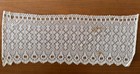 Antique Handmade Bobbin Lace Panel 35x12 Cluny Geometric Floral W  Ribbon Insert