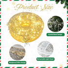40 Ft Christmas Tree Crystal Garland Decor Fairy Lights With Crystal Drop Orname