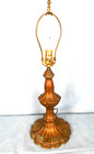 Antique Art Nouveau Art Deco Copper Finish Metal Lamp