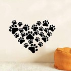 60 Pcs Dog Footprints Wall Decal Vinyl Stickers  Removable Lovely Animal Paw    