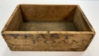 Vintage Wooden Dovetail Box Yeast 6 Foam 8-1 2   X  5-1 4    X  3-1 4 
