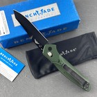 Benchmade 940bk Osborne Green Aluminum Handle S30v Black Blade Folding Knife