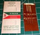 Vtg 2020 Singer Machine Needles Size 16 Qty 3 Heavy Duty  Touch   Sew Model 628