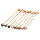 8pcs Men s Crystal Collar Bar Tie Clips  Necktie Clasp   Lapel Pins - Silver gol