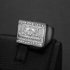 Hip Hop Square The Last Supper Stainless Steel Casting Ring 18k Real Gold Plated