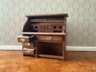 Vintage Dollhouse Furniture Miniature Roll Top Desk And Chair 1 12 Scale