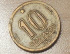 1947 Brazil 10 Centavos Getulio Vargas