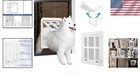 Lockable Dog Door For Screen Door  11 2 X 14 4 Inches  White