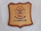 S s  American Titan United States Lines Shipping Co Original Plaque Vintage Boat