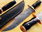 Huge 16  Handmade Damascus Steel Jim Bowie Knife 55-60 Hrc Hard Limited Edition