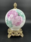 Vintage Hand Painted Floral Milk Glass Nightlight Lamp No Light   read  