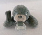 Philips Avent Soothie Snuggle Paci Pacifier Holder Plush Gray Seal - Euc