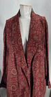 Kinsley   Co Men s Robe Vintage Red Rust Paisley Print Silk