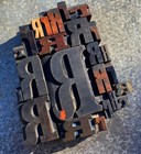 Rrrrr Mixed Set Of Letterpress Wood Printing Blocks Type Woodtype Stamp Printer