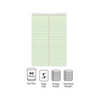 Staples Steno Pads 6  X 9  Gregg Ruled Green 80 Sheets pad Dozen Pads pack
