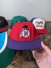 Lot Of Five Vintage Very Minor League Baseball Team Hats Hat Cap Snapback 
