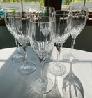 Mikasa Arctic Lights Wine Glass Slovenia 8 25    Crystal 6 Oz Set Of 6