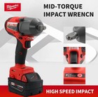 Milwaukee M18 Fuel 18v 5ah Li-ion 1 2   Mid-torque Impact Wrench - 2861-20