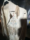 Vintage Chris Line Originals Beaded Deerskin Leather Fringe Western Jacket