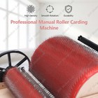 Drum Carder Wooden Frame Fibre Blending Hand Carding Tool Diy Pet Fur Recycling