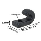 8pcs Black Nylon J Hook Tie Down Bungee Rope Hook For Kayak Canoes Paddleboard