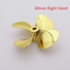 1 Pcs Rc Boat Model 55 60mm Metal Propeller 4-blades 4mm Shaft For Rc Marine Rov