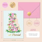 Wedding Greeting Card     Gold Foil Detailing Thick Stock Luxury Card     Modern W