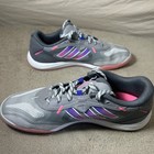 Adidas Fevernova Ic Indoor Soccer Shoes Grey Pink Ig3148 Mens 7 Womens 8