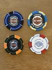 New Hampshire Harley Davidson Poker Chip Lot Of 4 Dealership Nh Chips Collection