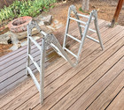Aluminum Quad Fold Ladder 12  Multi-purpose Heavy Duty Extension step platform a